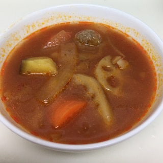 あるもの野菜のミートボールスープ